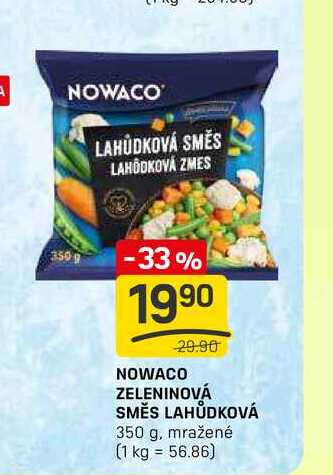 NOWACO ZELENINOVÁ SMĚS LAHŮDKOVÁ 350 g, mražené 