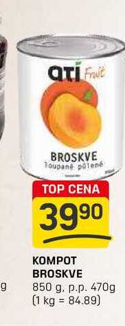 KOMPOT BROSKVE 850 g. p.p. 470g 