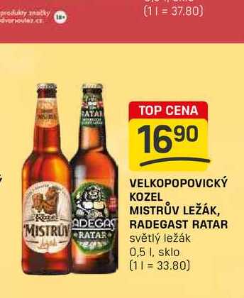 RADEGAST RATAR světlý ležák 0,5l
