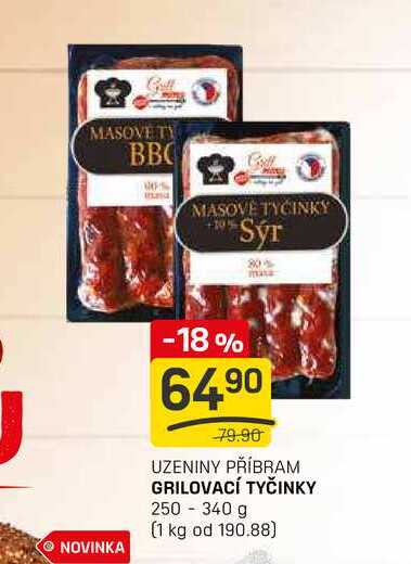 GRILOVACÍ TYČINKY 250-340 g