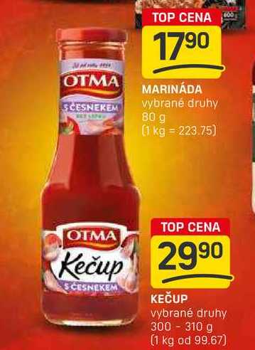 KEČUP vybrané druhy 300-310g