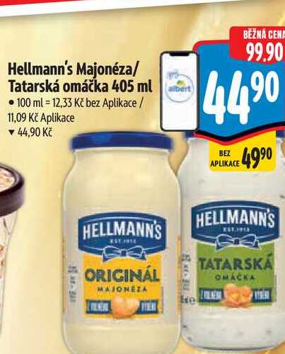 Hellmann's Majonéza/ Tatarská omáčka 405 ml 