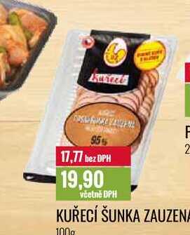 KUŘECÍ ŠUNKA ZAUZENÁ 100g 