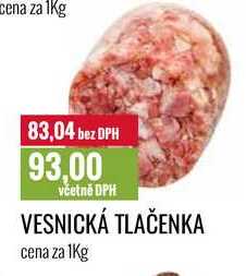VESNICKÁ TLAČENKA cena za 1kg 