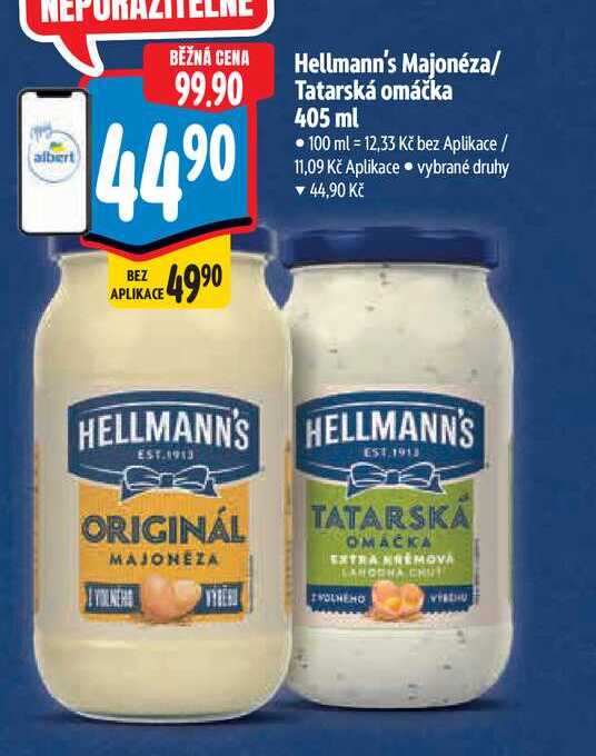   Hellmann's Majonéza/ Tatarská omáčka 405 ml   