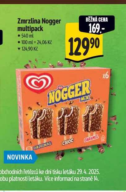 Zmrzlina Nogger multipack  540 ml 
