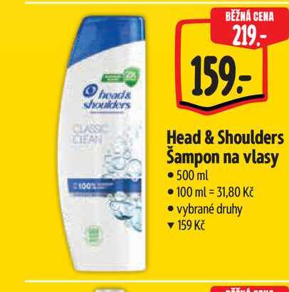 Head & Shoulders Šampon 500ml, vybrané druhy