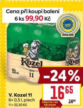 V. Kozel 11 6x 0,51, plech 