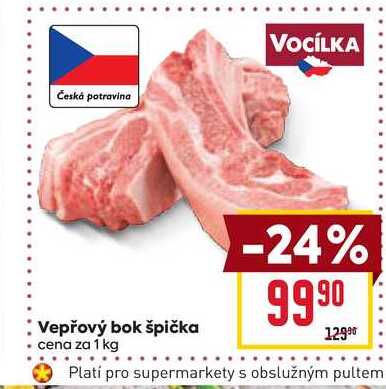 Vepřový bok špička cena za 1 kg 