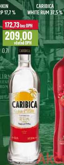 CARIBICA WHITE RUM 37,5% 0,7l