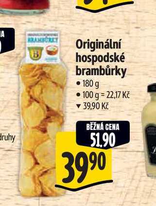   Originální hospodské brambůrky  180 g 