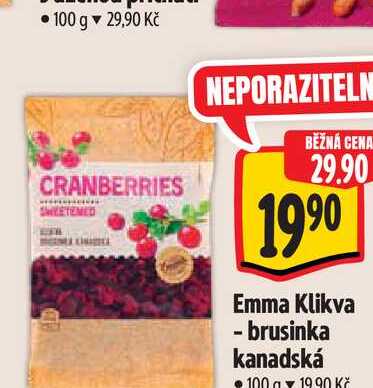   Emma Klikva - brusinka kanadská 100g 