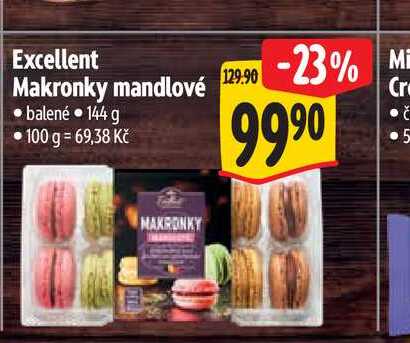 Excellent Makronky mandlové 144 g
