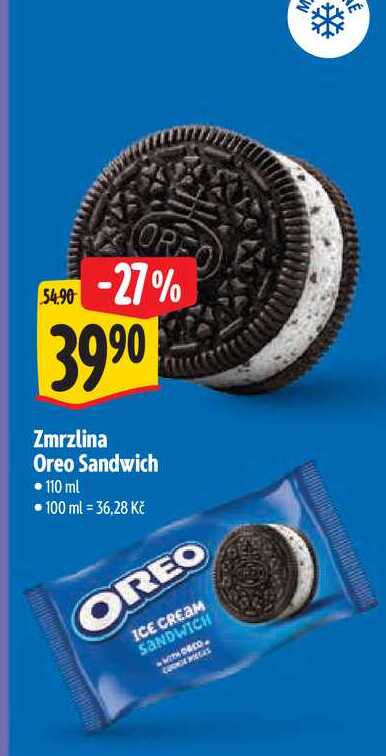 Zmrzlina Oreo Sandwich, 110 ml 