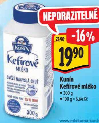 Kunín Kefírové mléko, 300 g