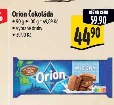 Orion Čokoláda  90 g 