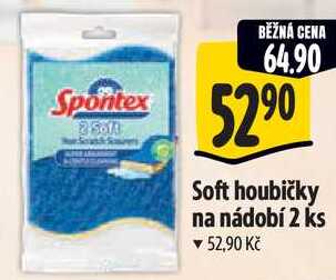 Soft houbičky na nádobí, 2 ks