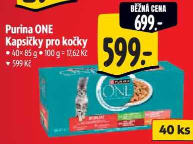 Purina ONE Kapsičky pro kočky, 40x 85 g