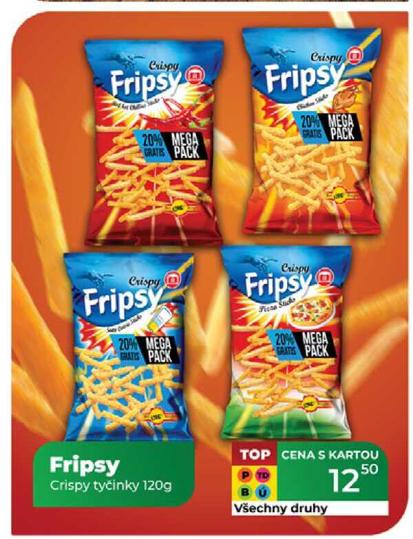 Fripsy Crispy tyčinky 120g  