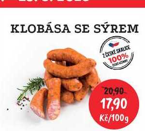 KLOBÁSA SE SÝREM 100g 