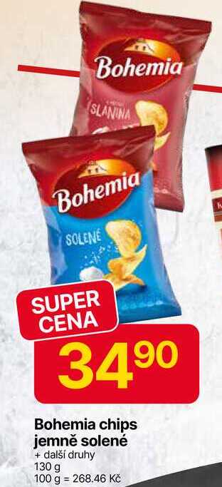 Bohemia Chips 130g, různé druhy