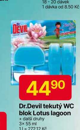Dr.Devil tekutý WC blok 3x 55 ml 