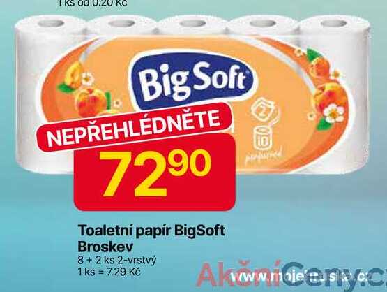 BigSoft Toaletní papír 8+ 2 ks 2-vrstvý