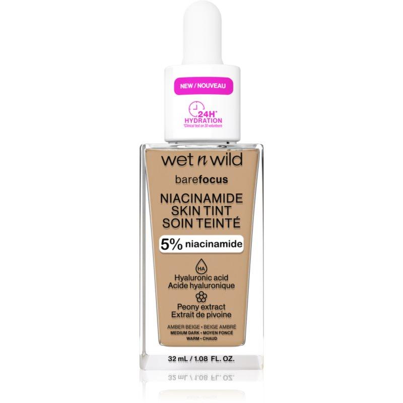 Wet n Wild Bare Focus Niacinamide Skin Tint lehký hydratační make-up odstín Amber Beige (Warm) 32 ml