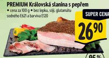 PREMIUM Královská slanina s pepřem, cena za 100 g 
