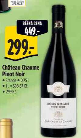 Château Chaume Pinot Noir, 0,75 l