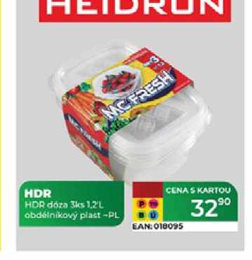 MCFRESH HDR HDR dóza 3ks 1,2'L obdélníkový plast-PL  