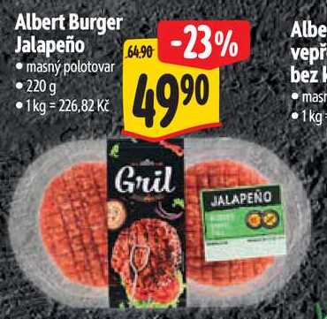 Albert Burger Jalapeño, 220 g