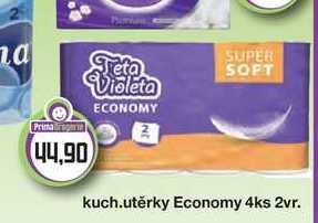 Teta Violeta kuchyňské utěrky Economy 4ks 2vr.