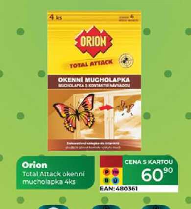 Orion Total Attack okenní mucholapka 4ks 
