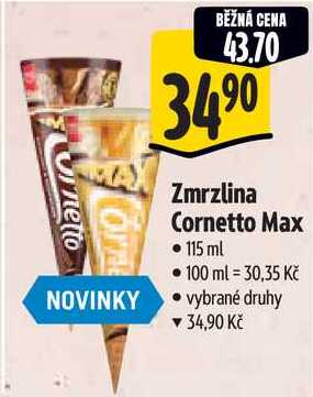 Zmrzlina Cornetto Max, 115 ml 