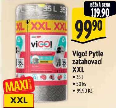 Vigo! Pytle zatahovací XXL 35 l, 50 ks