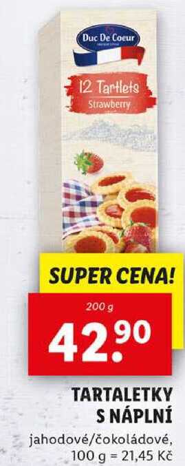 TARTALETKY S NÁPLNÍ, 200 g