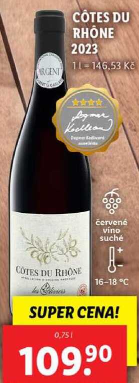 CÔTES DU RHÔNE, 0,75 l