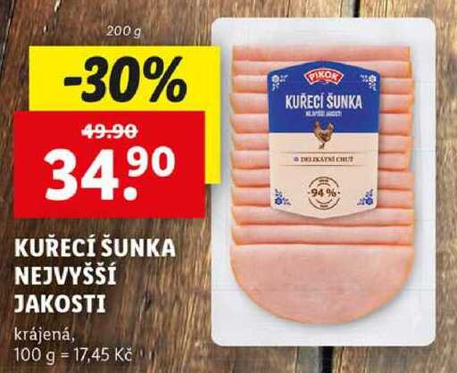 KUŘECÍ ŠUNKA NEJVYŠŠÍ JAKOSTI, 200 g