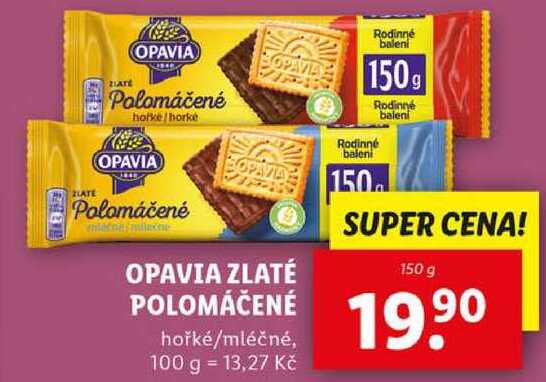 OPAVIA ZLATÉ POLOMÁČENÉ, 150 g
