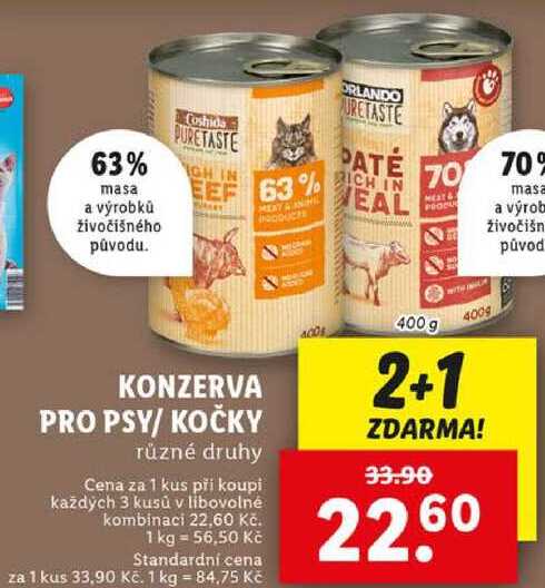 KONZERVA PRO PSY/KOČKY, 400 g