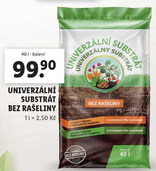 UNIVERZÁLNÍ SUBSTRÁT BEZ RAŠELINY, 40 l