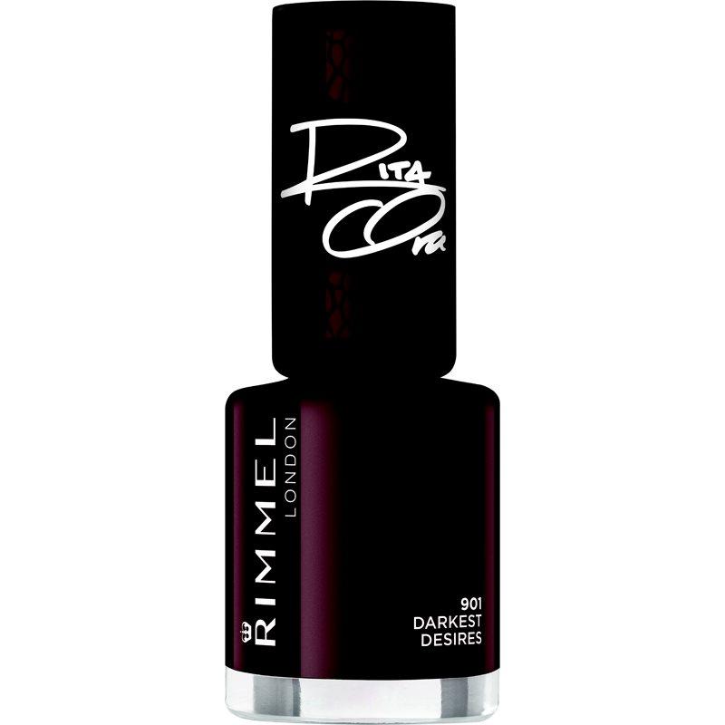 Rimmel 60 Seconds By Rita Ora rychleschnoucí lak na nehty odstín 901 Darkest Desires 8 ml