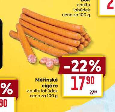 Měřínské cigáro z pultu lahůdek cena za 100g