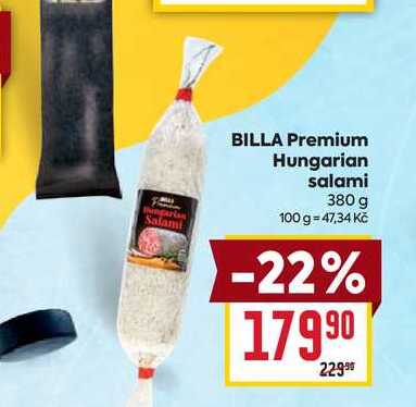 BILLA Premium Hungarian salami 380 g 