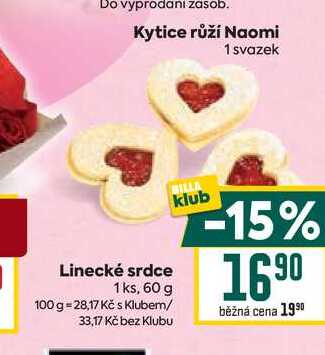 Linecké srdce 1 ks, 60 g 