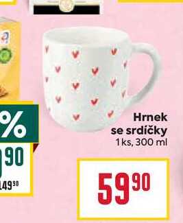 Hrnek se srdíčky 1ks, 300ml