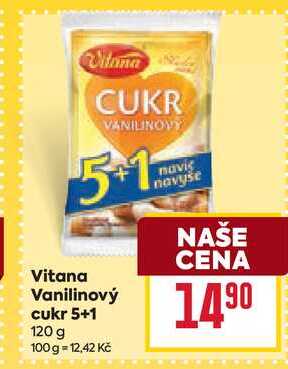 Vitana Vanilinový cukr 5+1 120 g 
