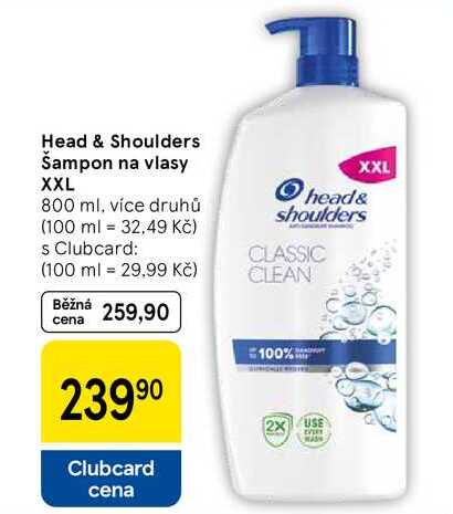 Head & Shoulders Šampon na vlasy XXL, 800 ml, více druhů 