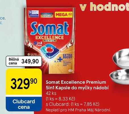 Somat Excellence Premium 5in1 Kapsle do myčky nádobí, 42 ks 